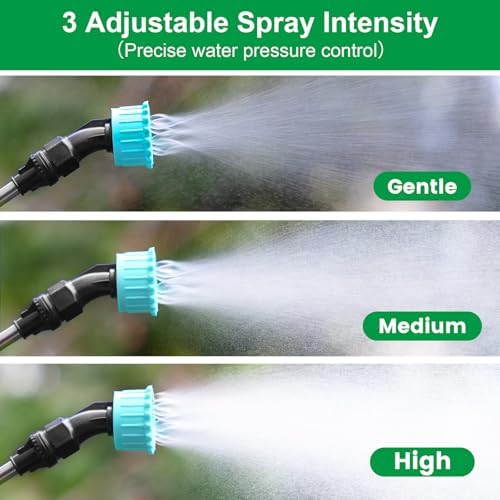 SideKing 23.6" Battery Powered Sprayer Wand, 2025 Upgraded Electric Sprayer Telescopic Wand with 3 Spray Forces, Battery Indicator, 16.4FT Hose, 3 Mist Nozzles for Lawn and Garden - Image 3