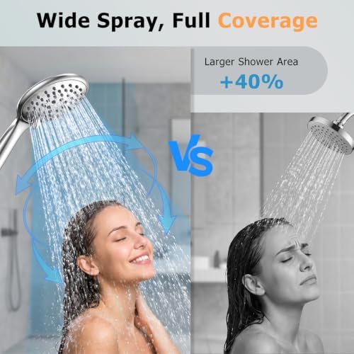FEELSO Shower Head with Handheld, High Pressure Hand Held Shower Head - Image 6