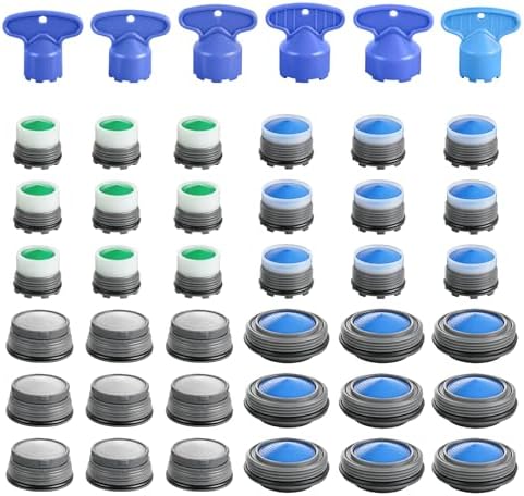 Hibbent 36 Pcs Faucet Aerator with 6 Pcs Aerator Key Removal Wrench Tool by Hibbent