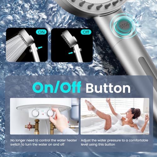 Filtered Shower Head with Handheld, High Pressure Showerhead with Filters - Image 5