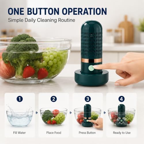 Fruit and Vegetable Washing Machine,Fruit Cleaner Device with OH-ion - Image 3