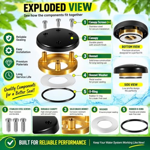 RK1-720AB Bonnet Repair Kit for 720A Backflow Preventer, 1/2", 3/4" & 1" - Image 5