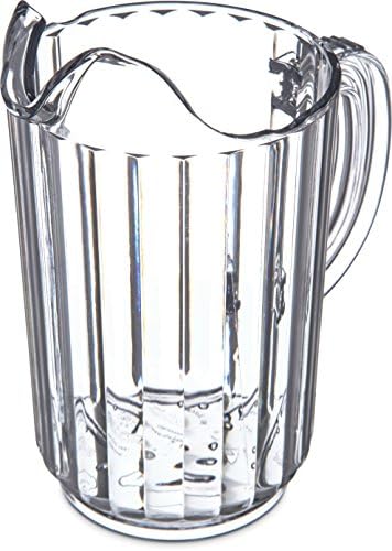 Carlisle FoodService Products 553607 32 Ounce, Pitcher, Polycarbonate, Clear, 32 Ounces (Pack of 6) by CarlisleFoodServiceProducts