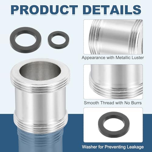 uxcell Faucet Aerator Adapter,M24 Male to M22 Male Brass Faucet Adapter - Image 3