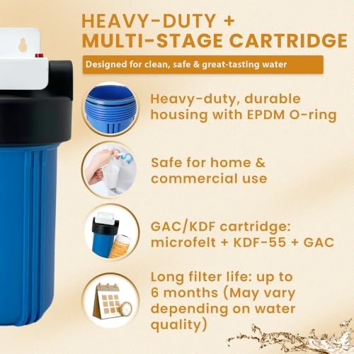 Whole House Water Filter 10" x 4.5" Reduces Heavy Metals EZ-2300 - Image 6
