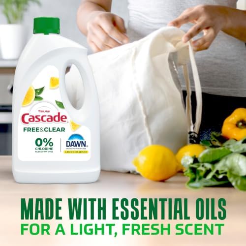 Cascade Free & Clear Dishwasher Detergent Liquid Gel, Dish Detergent, Dishwasher Soap, Lemon, 75oz - Image 5