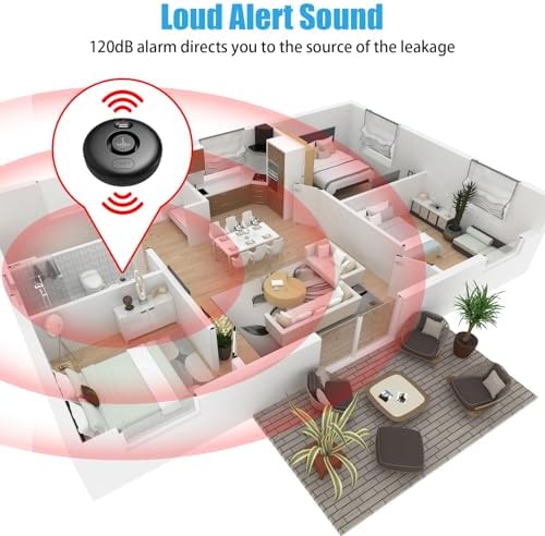 RUIKORING 5 Pack Water Leak Alarm Detector, 0-120dB Adjustable, IP67 - Image 5