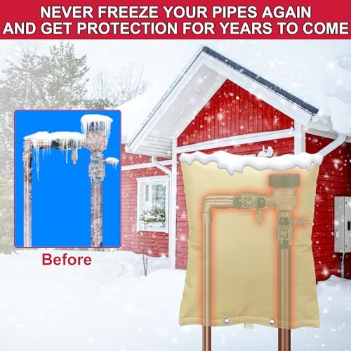 Backflow Preventer Insulation Cover - 24" W x 30" H Waterproof Insulated Jacket for Pipe Freeze Protection, Durable Pipe Insulation Fits Outdoor Backflow Valves - Image 6