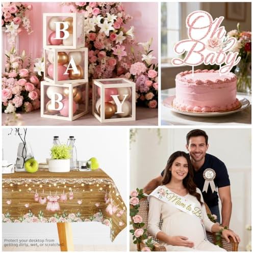 243pcs Floral Baby Shower Decorations for Girls, Serves 25 - Image 6