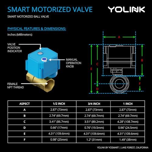 YoLink Water Shutoff Kit: 0.5" Brass Ball Valve + Valve Controller - Image 6