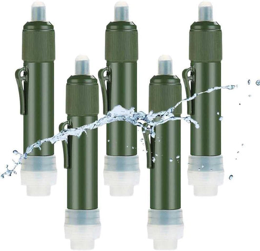 RYTM 5-PC Personal Water Filter Straw Mini Outdoor Portable Filtration for Hiking, Camping, Travel, and Emergency Preparedness by Unknown