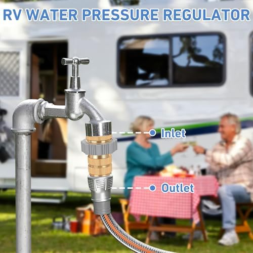 Nilight RV Hi-Flow Water Regulator Lead-Free Brass Valve 3/4" Thread - Image 5