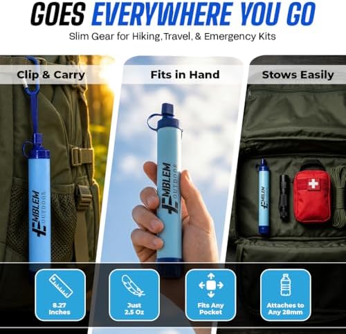 Portable Water Filter Straw 2-Pack for Camping & Emergency Prep - Image 5