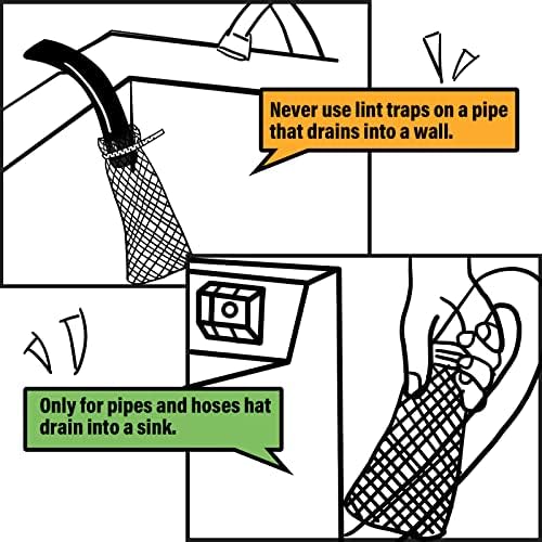 Shappy 24 Pack Washing Machine Lint Traps with Cable Ties (Black) - Image 3