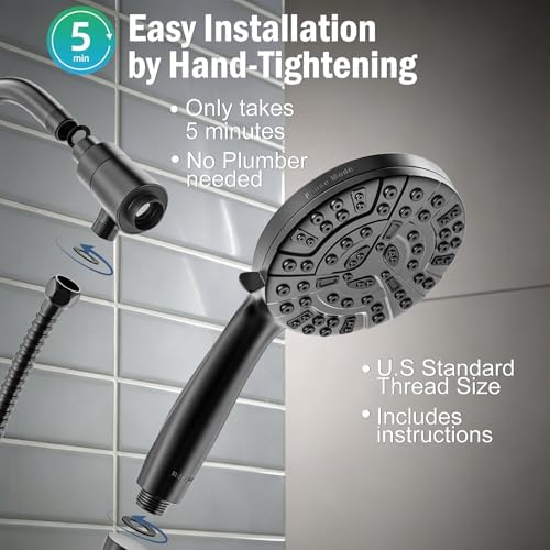 BESAQUO 9 Settings High Pressure Magnetic Shower Head with Handheld - Image 6