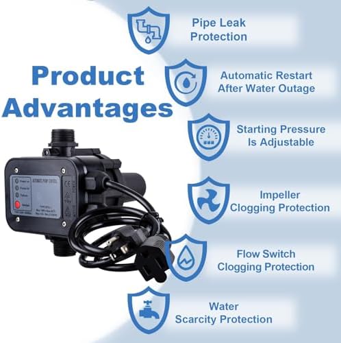 Smart Water Pump Pressure Controller, Automatic Electronic Switch 110-120V - Image 5