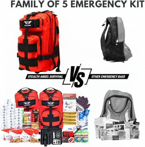 Stealth Angel Survival - 72 Hour Family Emergency Kit - 1-5 Person Survival Bag for Earthquakes, Hurricanes, and Other Natural Disasters - Image 3