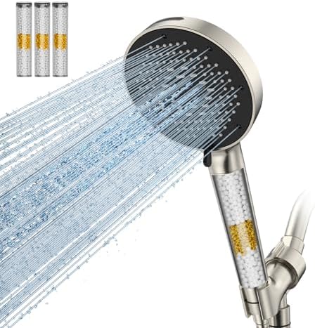 SR SUN RISE High Pressure Filtered Handheld Shower Head 9 Spray（4 filters） by SRSUNRISE