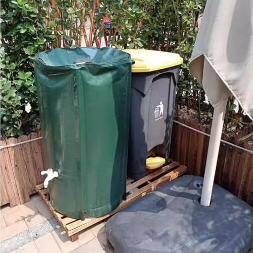 Collapsible Rain Barrel with Zipper Open, Protable Rainwater Collection System Kit, PVC Rain Catcher Barrel for Outdoor Garden Camping,Blue,750L/100x98cm - Image 4