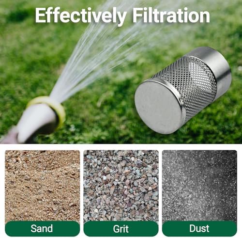 Hose Inlet Strainer Filter, 36MM Garden Hose Inlet Strainer Mesh Filter, Compatible with Livewell Pump, for Irrigation Garden High Pressure Sprayer Suction Line, with Blue Industrial Tape, 2PCS - Image 4