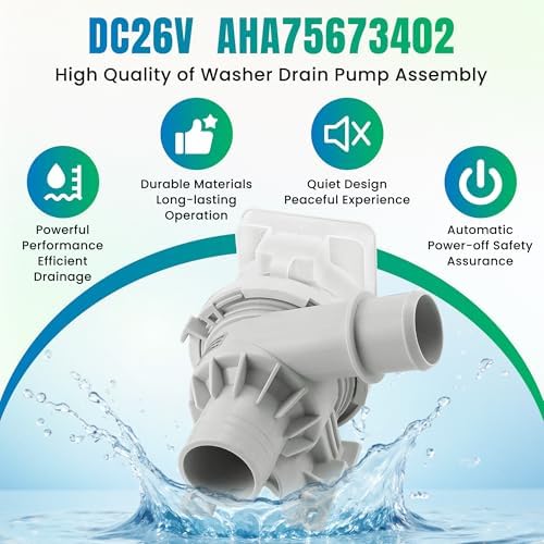 AHA75673404 Washer Drain Pump Assembly for AHA75673402 L-G Washing Machine,Replaces 4961807,AP6978814,PS12748410,EAP12748410 by MIFLUS - Image 4