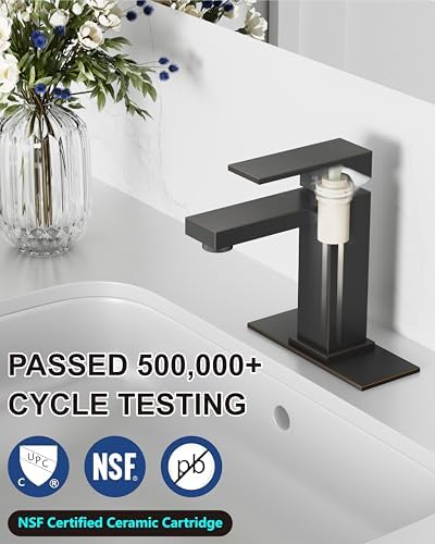 Midanya Bathroom Faucets 1 Hole Single Handle,Oil Rubbed Bronze - Image 4