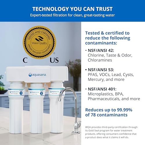 Aquasana Under Sink Water Filter | Claryum 3-Stage Max Flow | AQ-6300M-ORB - Image 5
