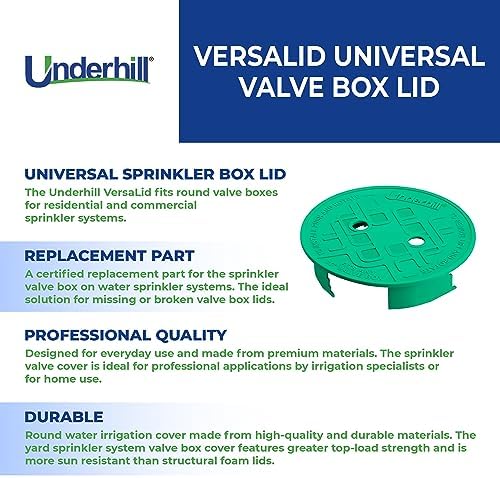 Underhill Sprinkler Valve Round Box Lid, VersaLid 10 Inch Universal Cover for Automatic Irrigation System, Green, VL-10-4, 4 Pack - Image 3