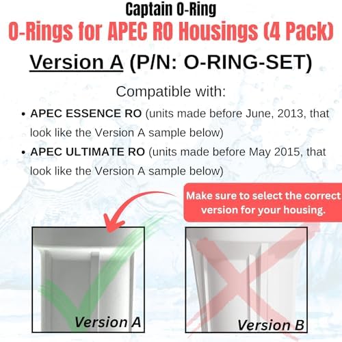 Captain O-Ring – Replacement 3.5” O-Rings for APEC Essence, Ultimate Reverse Osmosis RO Water Filter Housings (4 Pack) (Version A (O-Ring-Set)) - Image 2