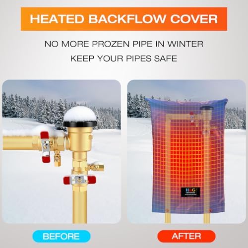H&G Lifestyles Heated Backflow Cover for Water Pipe ,22" W x 34" H - Image 3