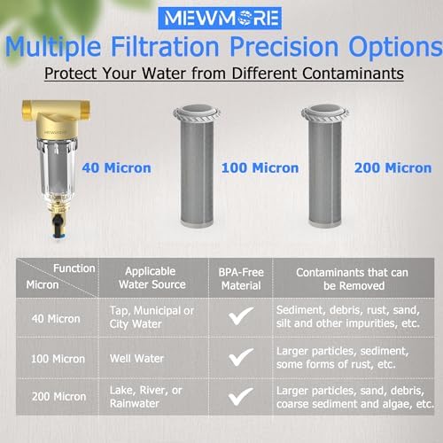 WHC40 Whole House Spin Down Sediment Filter with 1"MNPT & 3/4"FNPT - Image 2