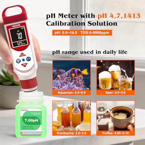 pH EC Meter for Hydroponic, Digital pH TDS EC ppm Tester - Image 6