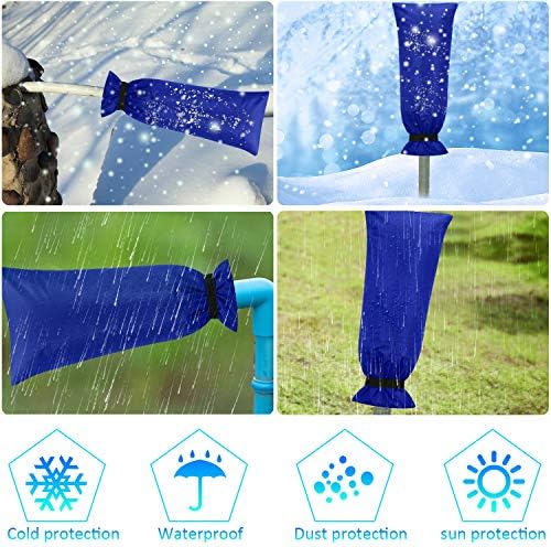 Frienda 2 Pcs Outdoor Faucet Cover for Winter Freeze Protection Large,Blue - Image 5
