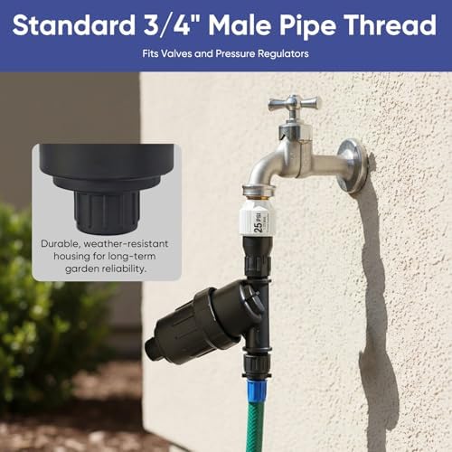 3/4" Drip Irrigation Y Filter: 120 Mesh Screen, Male Thread for Hydroponics - Image 5
