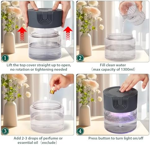 Water Air Purifiers for Home, Oxyvana Quiet Variable Speed Water Based Air Purifier with 7 Color Night Light, Air Washer Humidifier for Home, Bedroom, Office, Pet Odors - Image 5