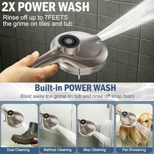 BESAQUO 9 Settings High Pressure Magnetic Shower Head with Handheld - Image 4