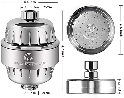 AquaHomeGroup Filtered Shower Head, 20+3 Stage, 1.8 GPM, Chrome - Image 4