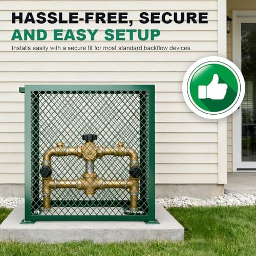 Yeeoy Steel Backflow Preventer Security Cage for Outside 30″L x 13″W x 30″H - Image 5
