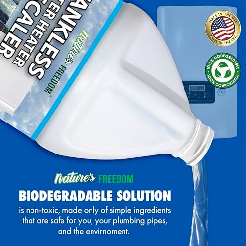 Nature's Freedom Tankless Water Heater Flush Descaler, Gallon (128 oz) – Professional Non-Toxic Descaling Solution, Biodegradable, Made in the USA - Image 4
