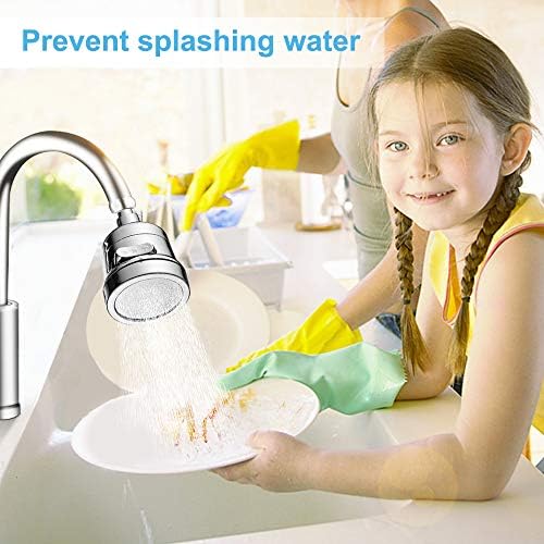 Faucet Sprayer Attachment, Rotate Swivel Water Saving Tap Aerator - Image 3