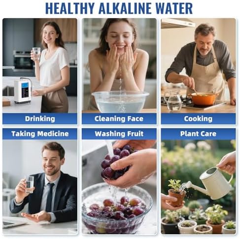 Alkaline Water Ionizer Machine, Water Machine PH 4-10.5 for Alkaline & Acidic Water, 5 Titanium Plates, Up to -500mV ORP, 8,000L Filter, 7 Water Settings, Auto-Cleaning, Intelligent Voice - Image 6