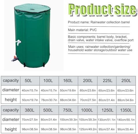 Outdoor Rainwater Harvesting System Collapsible Eco Friendly Water Collector with Tap Filter Ideal for Garden Irrigation (250L) - Image 2