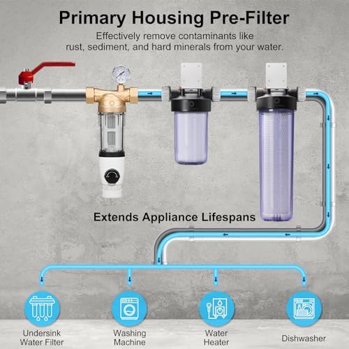 Airthereal Bundle | Spin Down Water Sediment Filter and Spare Filter, Pre-Filtration System for Whole Home, Water Filter for City and Well Water, 40 Micron Reusable Sediment Backwash Filter - Image 6