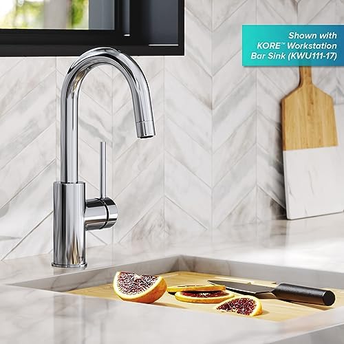 KRAUS Oletto Single Handle Kitchen Bar Faucet in Chrome Finish, KPF-2600CH - Image 3