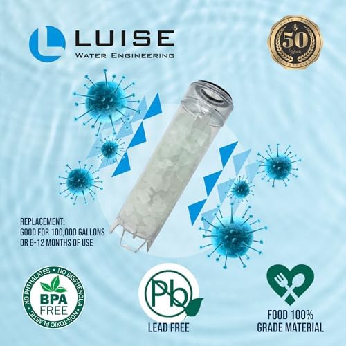 Luise 10"X2.5" Polyphosphate Hard Water Filter Cartridge, Scale Remover from Water Heater and Steamed Iron and,Salt-Free Water Softener for Shower, Sink and Whole House (L514.1000) - Image 3