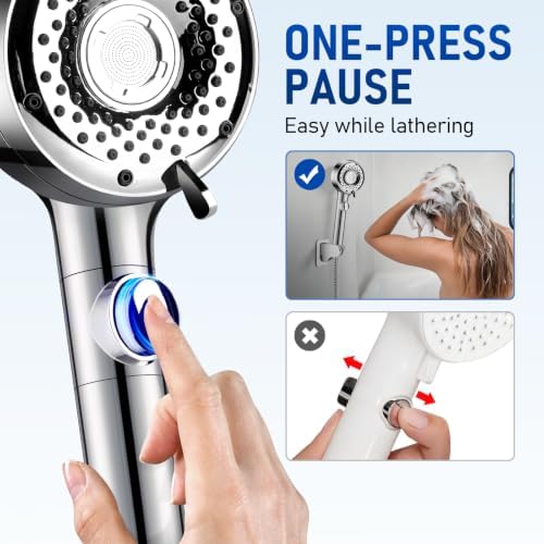 High Pressure Shower Head for RV, On/Off Camper Shower Head with 59" Hose - Image 3