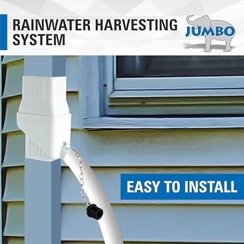JUMBO Rooftop Rainwater Harvesting System from Downspouts Diverter Size 2” x 3” - Image 2