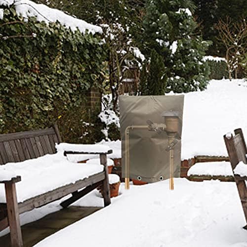 Backflow Preventers Protection, 30W x 24H inch Outdoor Pipe Insulation Cover Backflow Winter Cover Insulated Cover Pouch for Winter Pipe Freeze Protection Water Sprinkler Valve Box Controller - Image 2