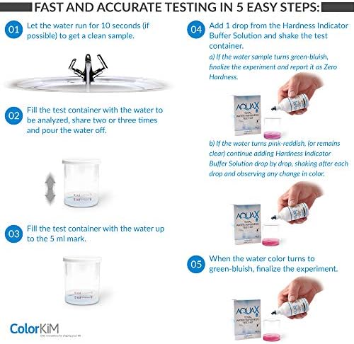 Total Water Hardness Test for Pool, Aquarium, and Drinking Water, and Improving Water Softener Efficiency, Hard Water Test Kit - Image 4