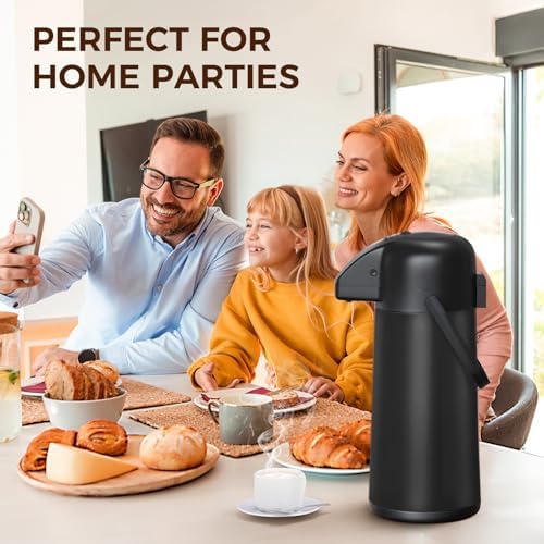 Coffee Carafe for Keeping Hot, 102OZ / 3L Airpot Coffee Dispenser with Pump - Image 6
